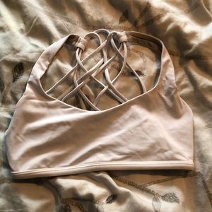 White Lululemon Sports Crisscross Bra